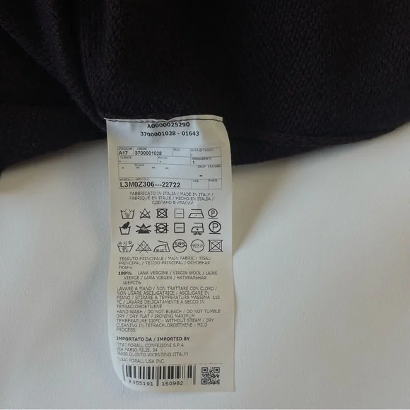 Pal Zileri 100% Lana Wool 1/4 Zip Sweater Burgundy Black - Picture 13 of 15